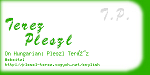 terez pleszl business card